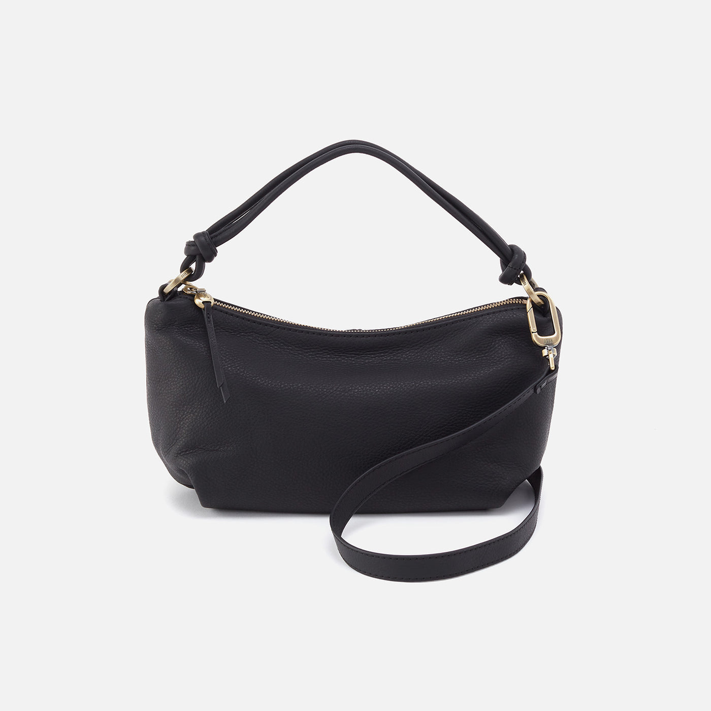Lindley Crossbody in Soft Pebbled Leather - Black