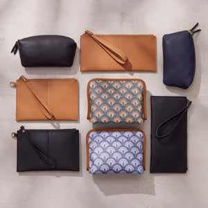 Shop new pouches and accessories in summer-ready leathers