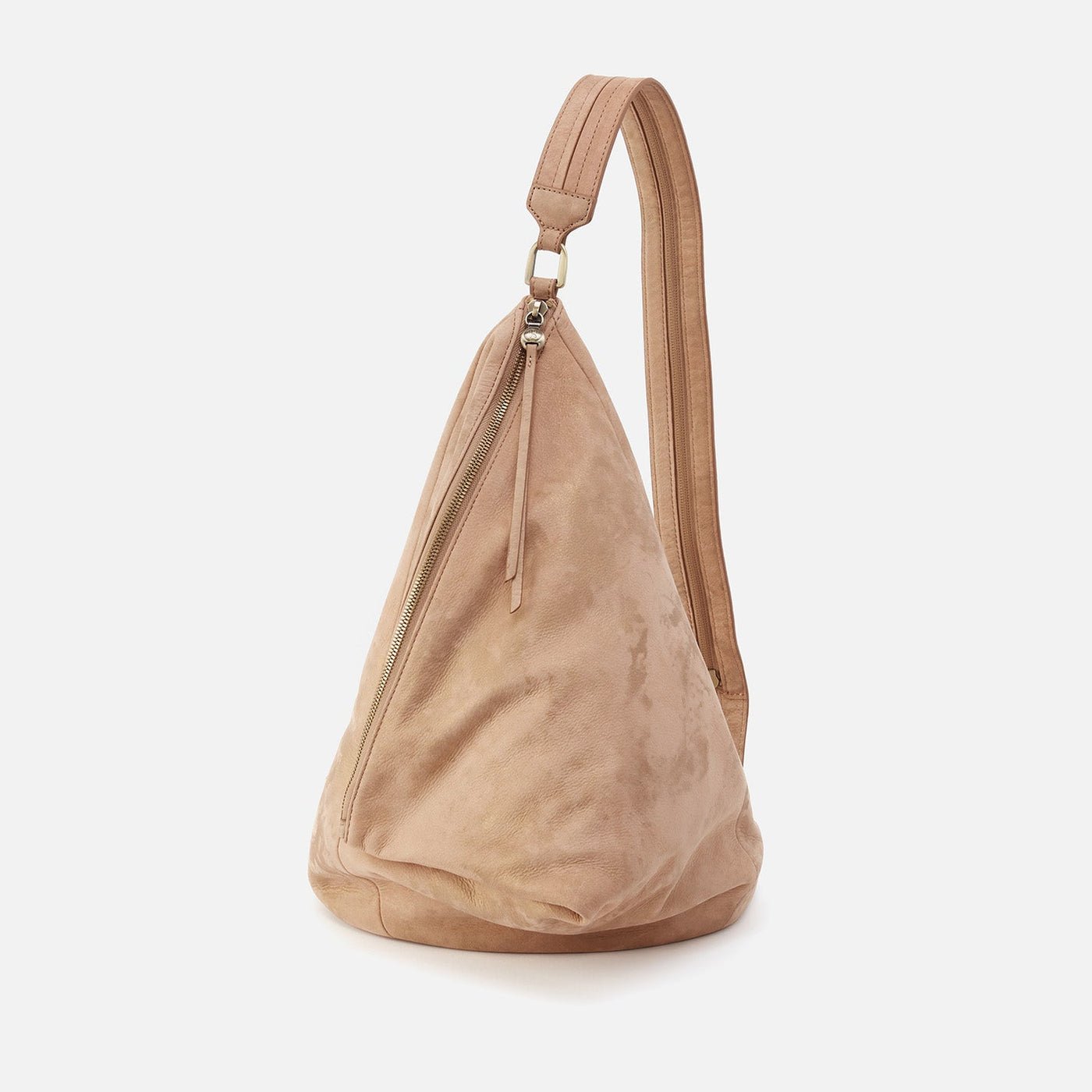 Sway Convertible Sling In Nubuck Leather - Gold Cashmere