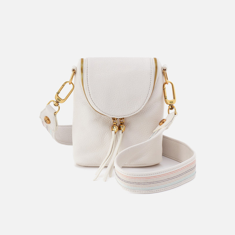 Fern Crossbody in Pebbled Leather - White