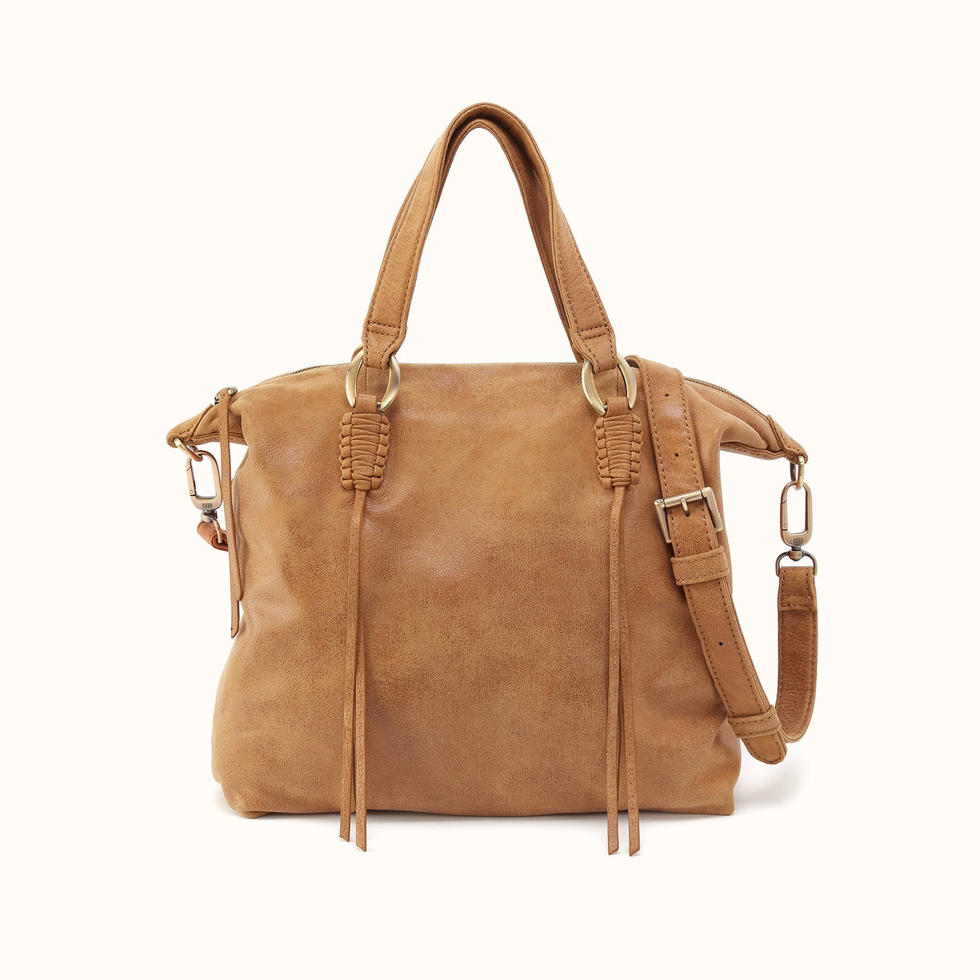 Harley Satchel In Buffed Leather - Whiskey – HOBO