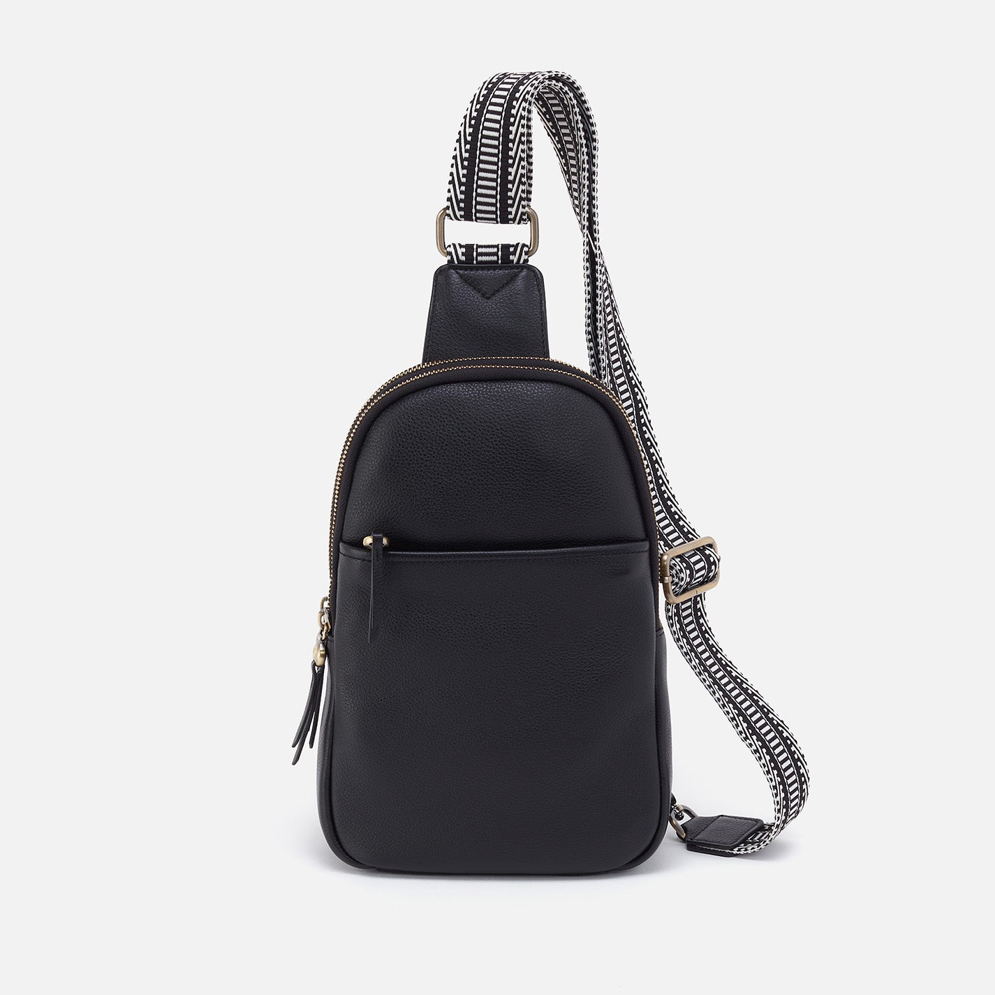 Black leather sling purse Clearance