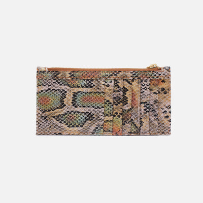 Carte Card Case in Printed Leather - Opal Snake Print
