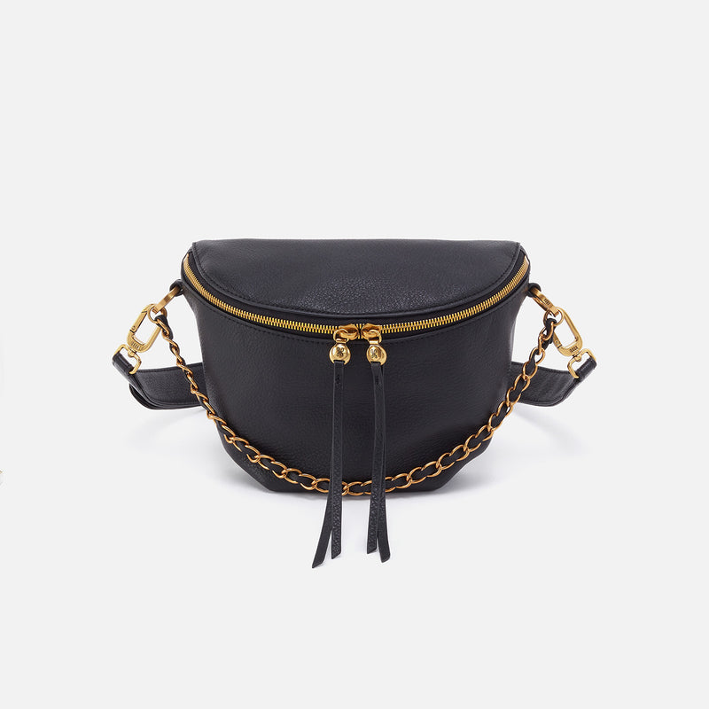 Miri Belt Bag in Pebbled Leather - Black