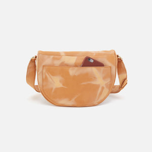 Juno Belt Bag In Soft Shibori Leather - Saffron