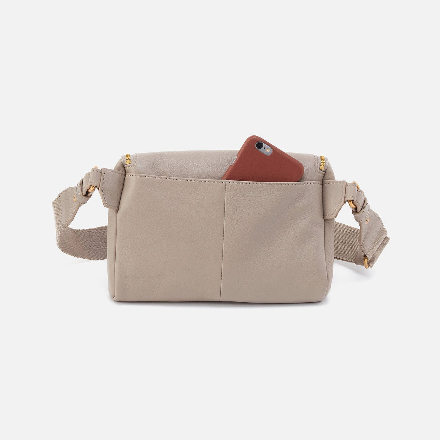 Fern Large Belt Bag in Pebbled Leather - Taupe