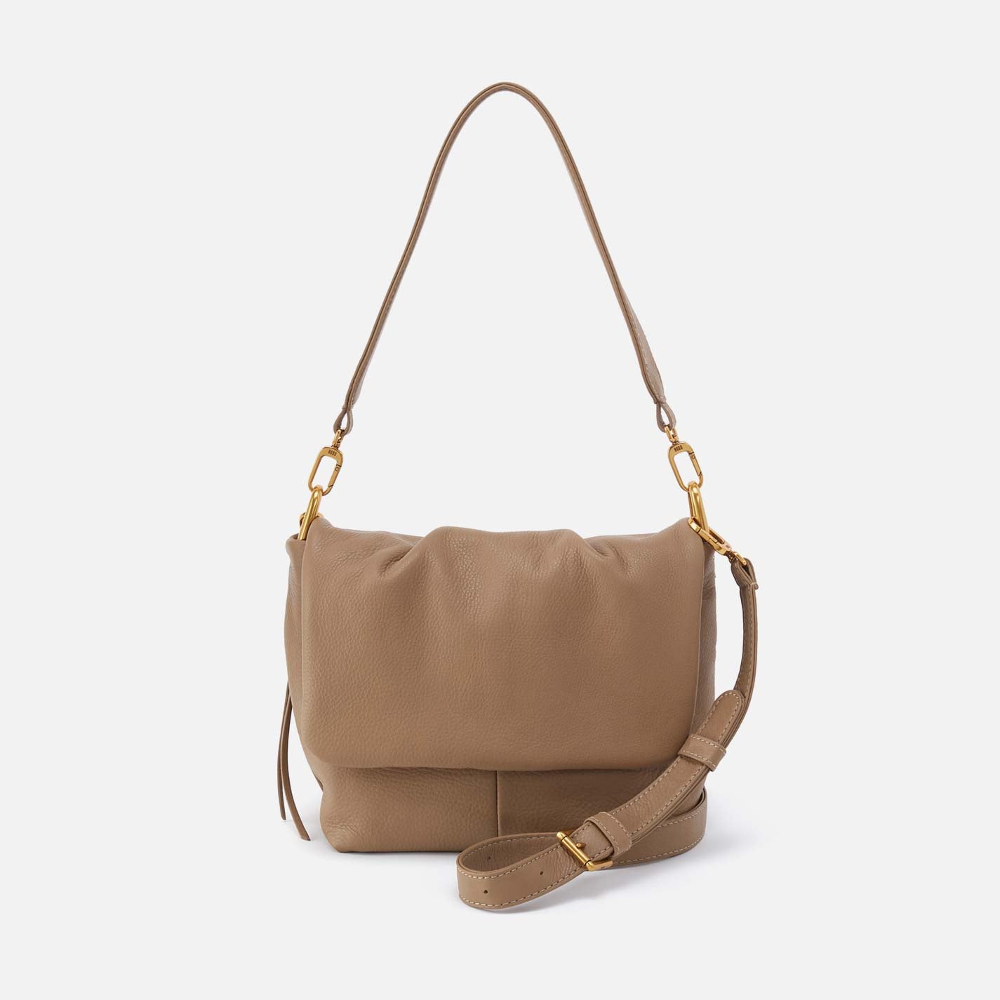 Harley Convertible Shoulder Bag in Pebbled Leather - Cedar