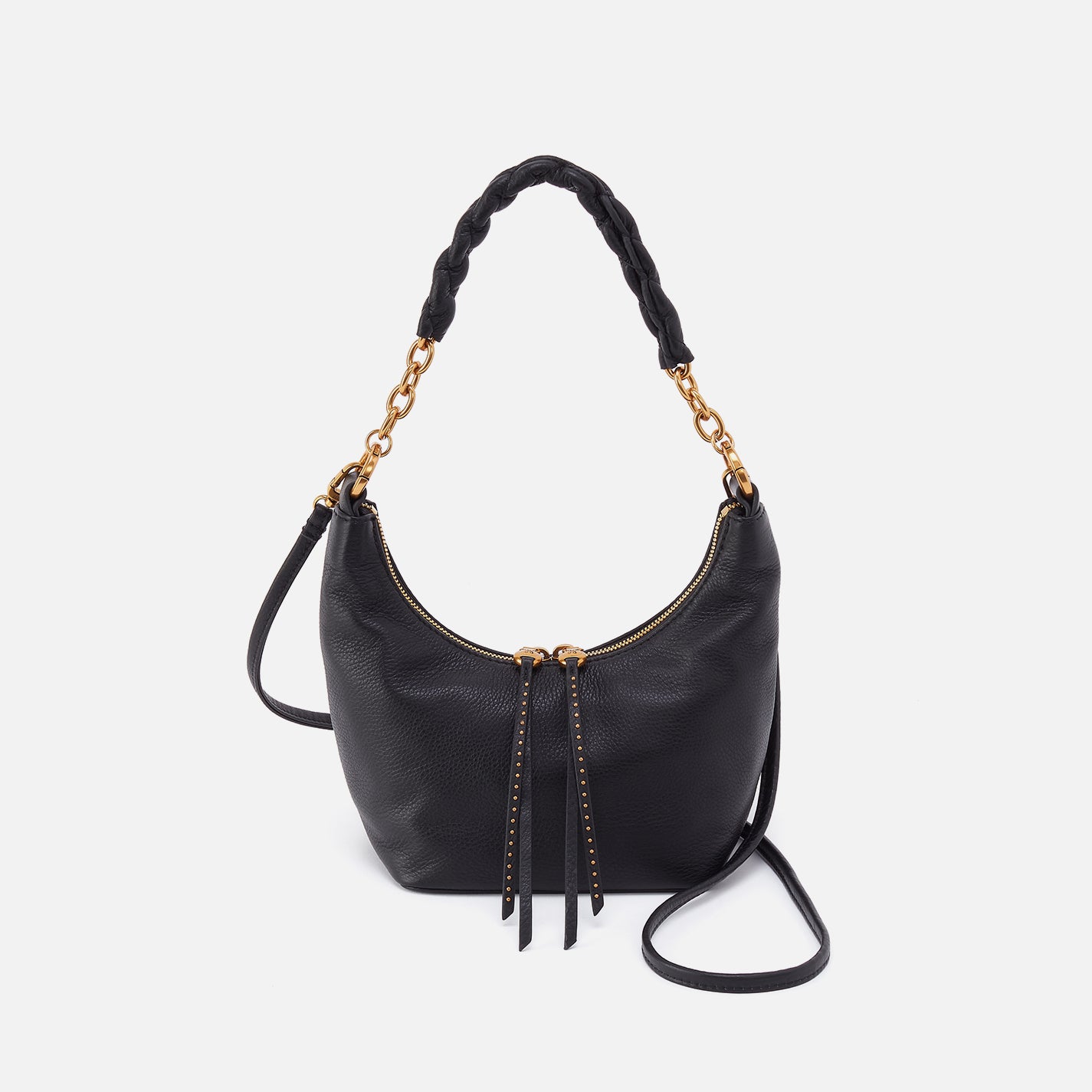 Astrid Small Crossbody in Pebbled Leather - Black – HOBO