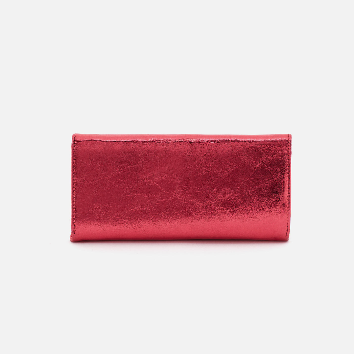 Rachel Continental Wallet in Metallic Leather - Strawberry Fields