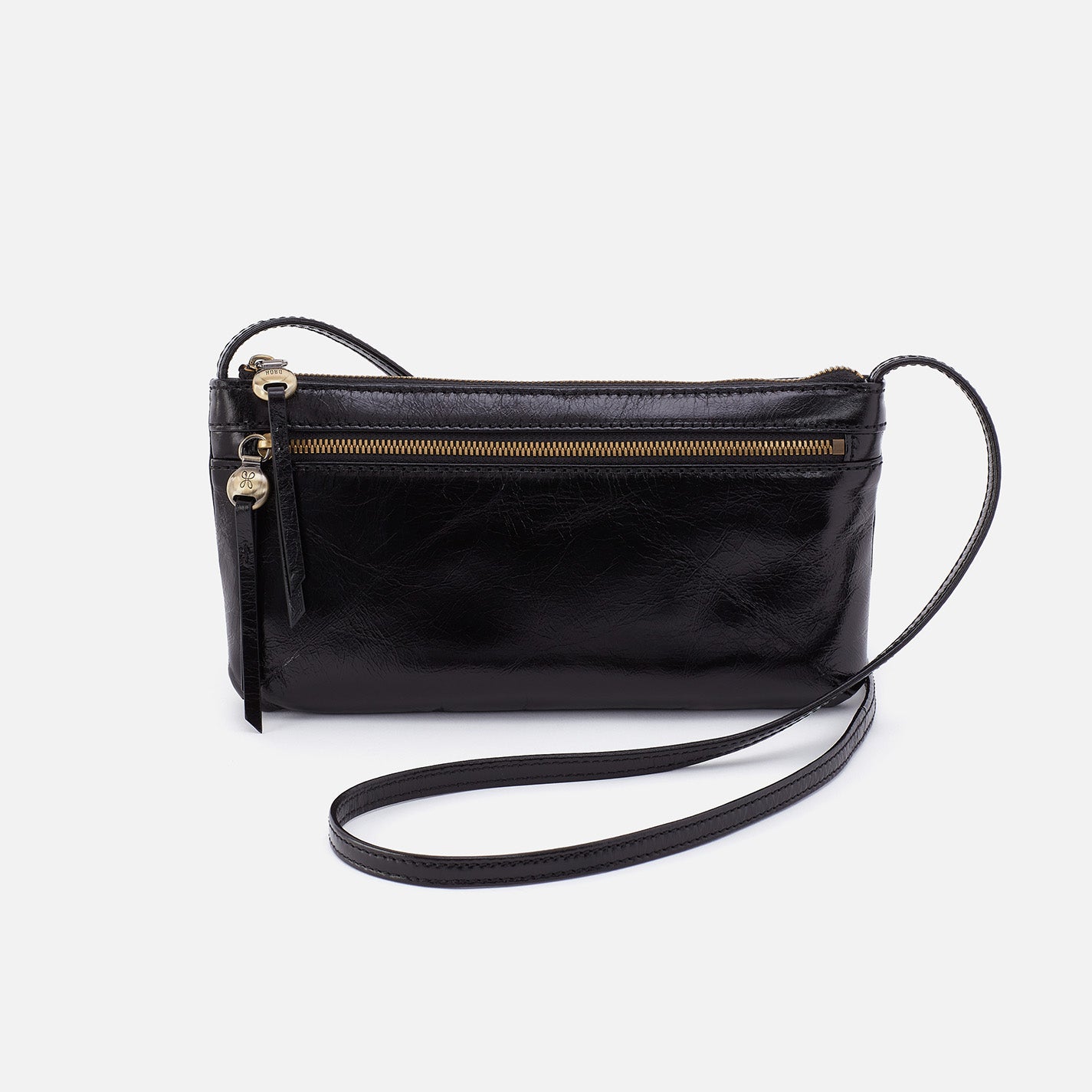 Cara Crossbody In Polished Leather - Black – HOBO