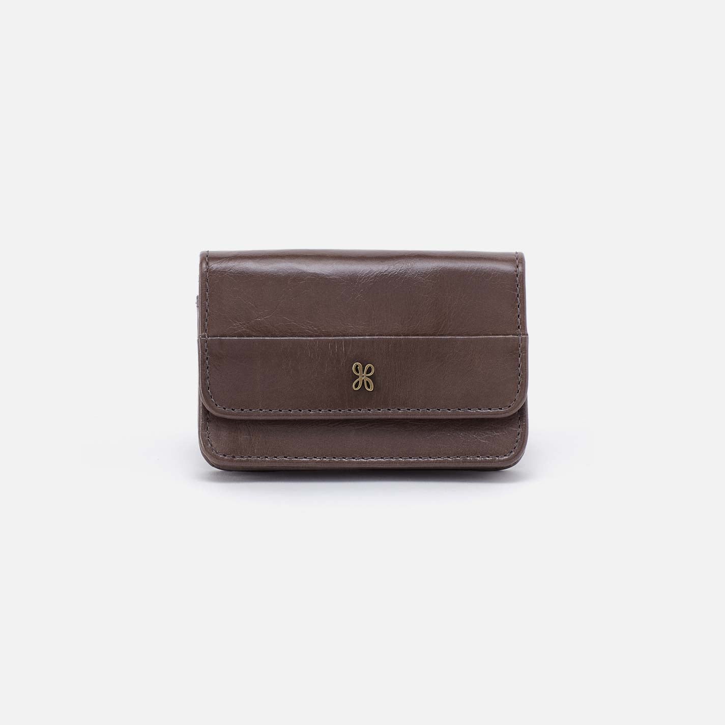 (取寄) ホーボー レディース ジル フラップ カード ケース HOBO women Jill Flap Card Case Hearthstone Jill Flap Card Case in Polished Leather - Hearthstone – HOBO