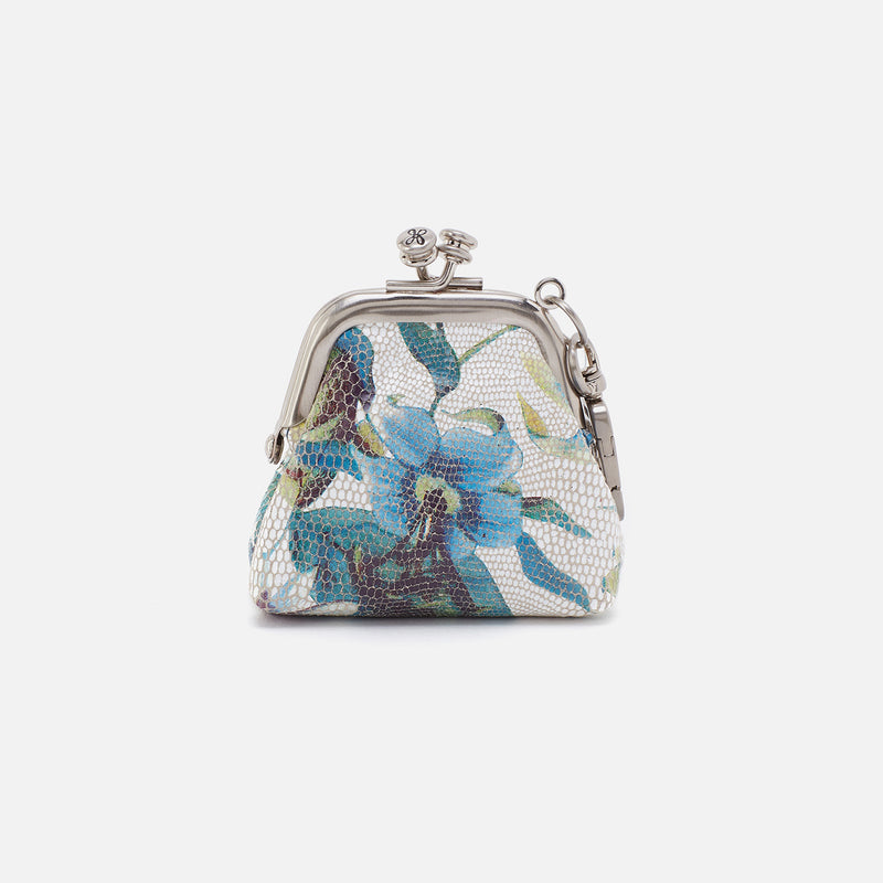 Run Frame Pouch in Printed Leather - Botanic Print