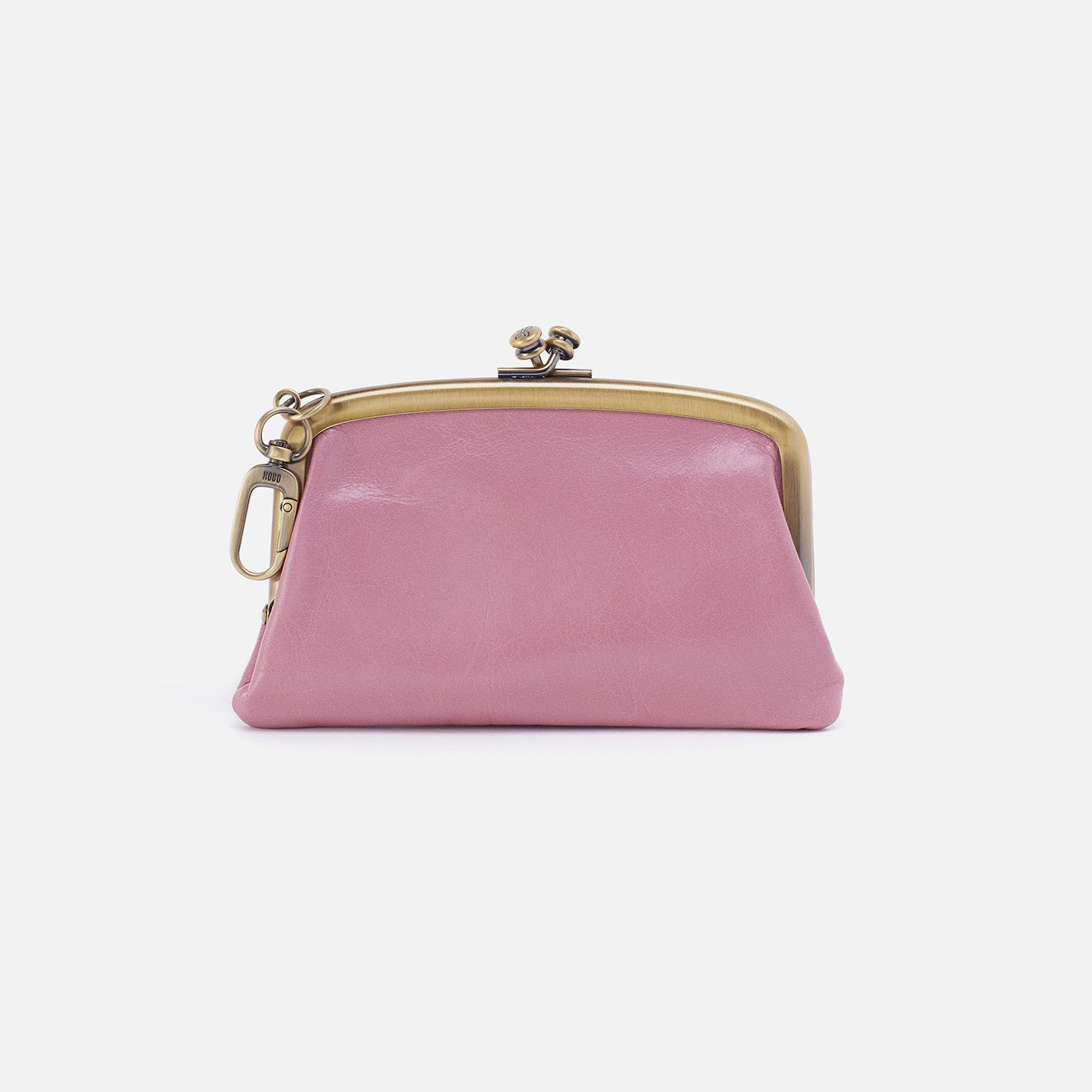 Cheer Frame Pouch in Polished Leather - Lilac Rose – HOBO