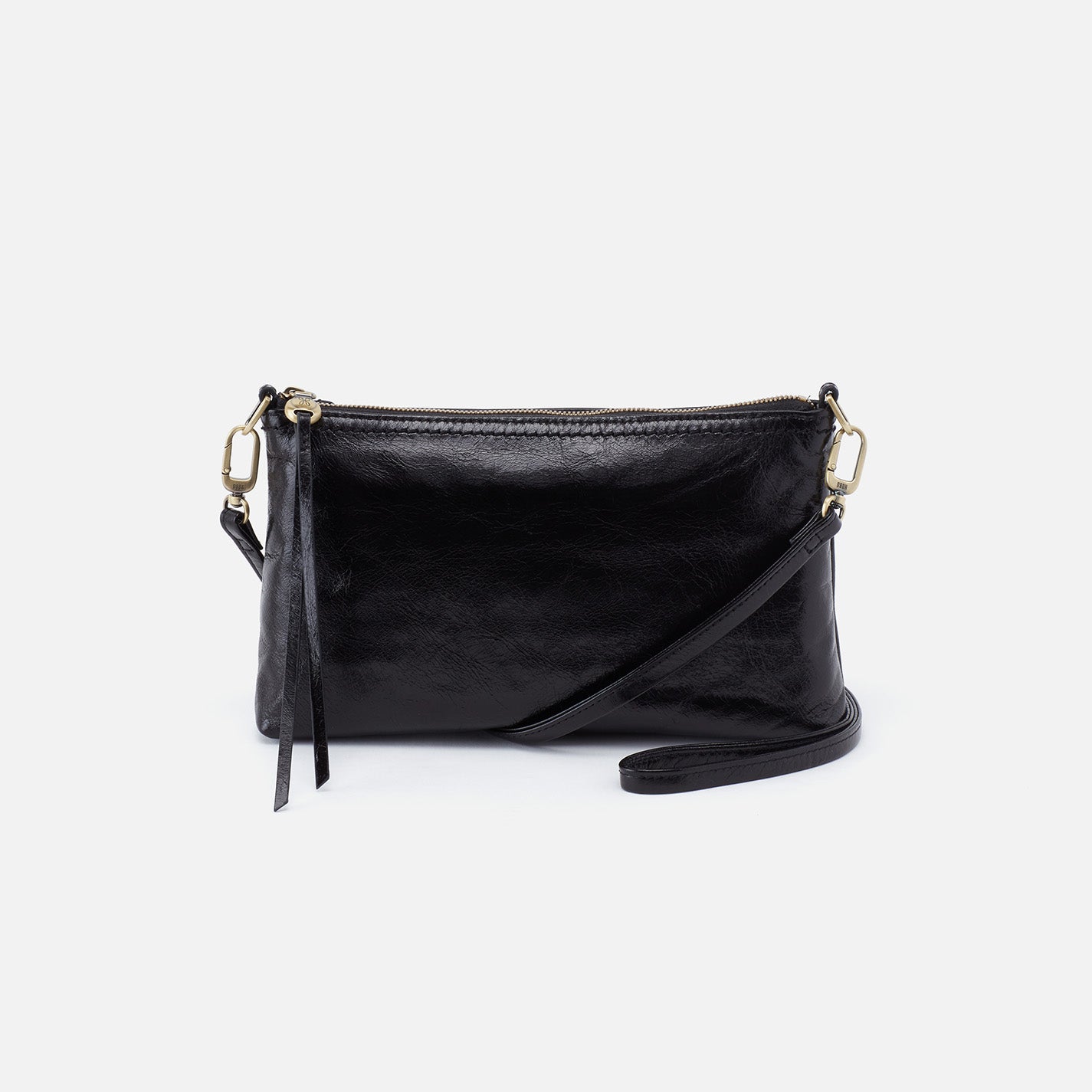 Small leather crossbody bag black Clearance