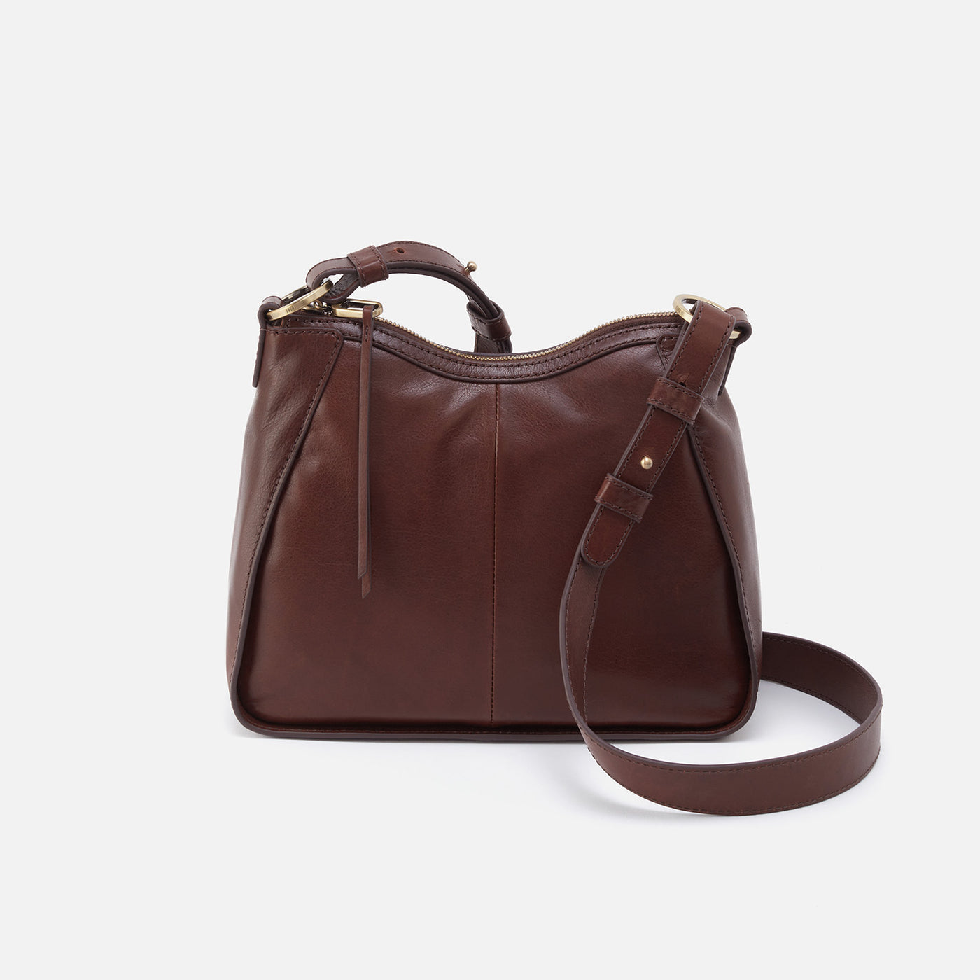 Bellamy Medium Crossbody in Artisan Leather Brown HOBO