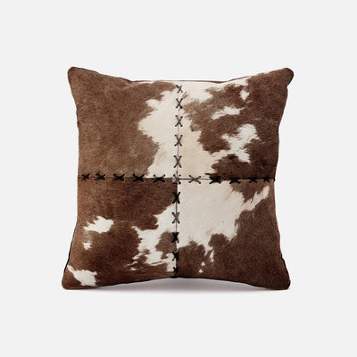 Homestead Throw Pillowcase in Aston Leather - Brown