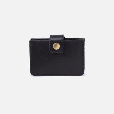 Boswell Credit Card Holder in Aston Leather - Black