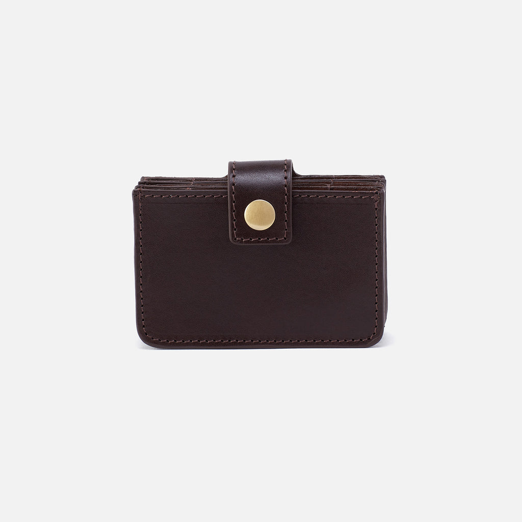 Boswell Credit Card Holder in Aston Leather Brown HOBO