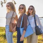 Render Shoulder Bag In Pebbled Leather - Seabreeze