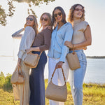 Starr Convertible Shoulder Bag In Woven Straw - Meadow Woven Straw