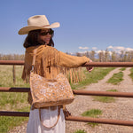 Pier Shoulder Bag in Printed Leather - Country Road Bloom