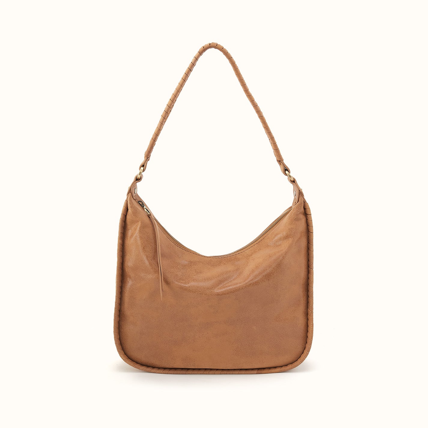 Mia Crescent Large Hobo in Smooth Leather - Warm Cashew – HOBO