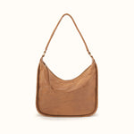 Mia Crescent Large Hobo In Buffed Leather