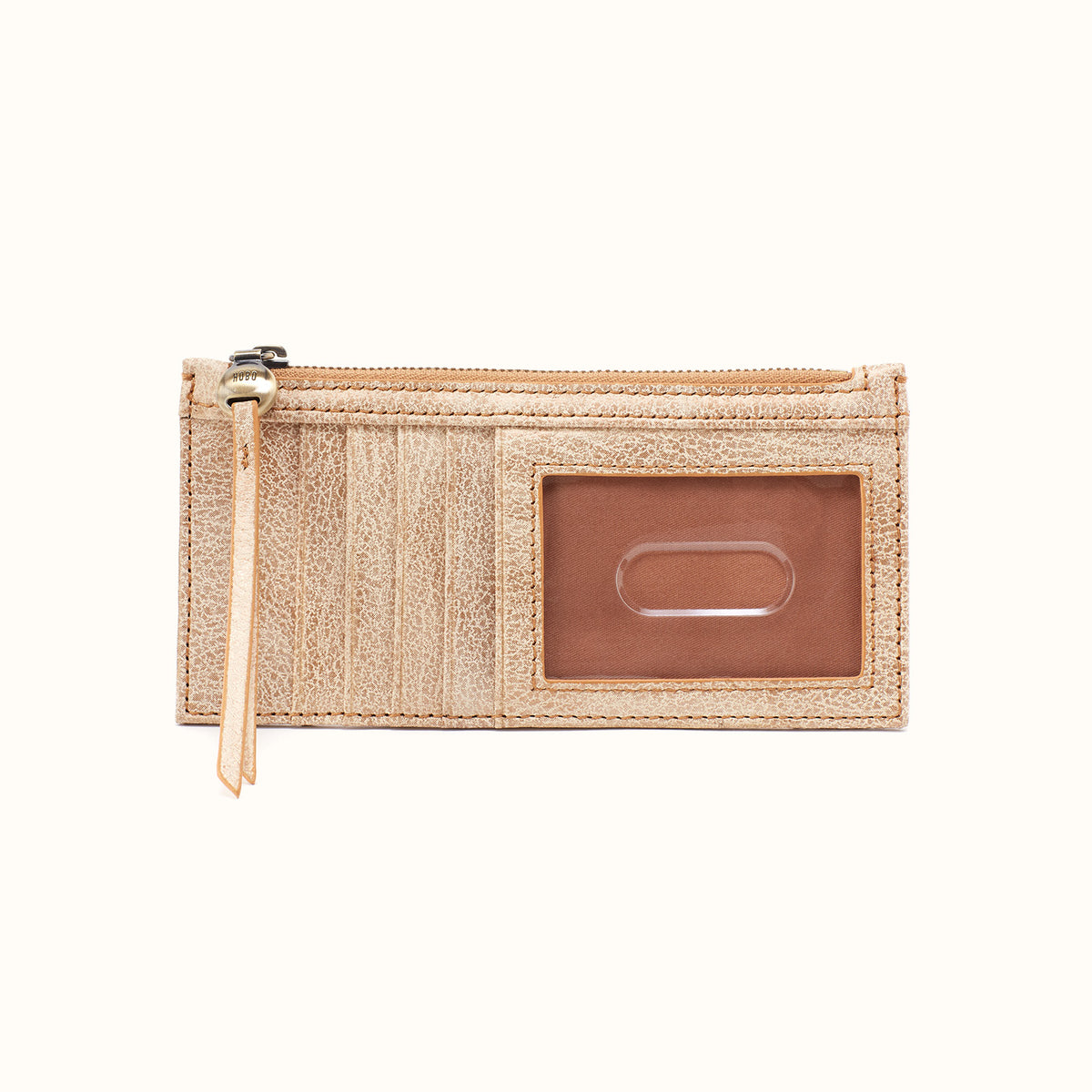 Carte Card Case in Metallic Leather - Gold Leaf- FOL