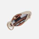 Daisy Daze Large Wristlet in Buffed Leather - Frosted Pearl