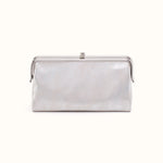Lauren Clutch-Wallet In Metallic Leather - Silver- FOL