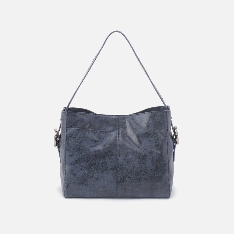 Render Shoulder Bag in Buffed Leather - Indigo Sky