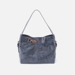 Render Shoulder Bag in Buffed Leather - Indigo Sky