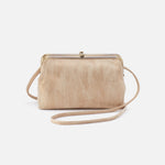 Lauren Crossbody in Metallic Leather - Gold Leaf