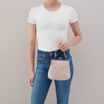 Alba Crossbody In Buffed Leather - Blossom