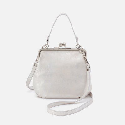 Alba Crossbody In Metallic Leather - Silver