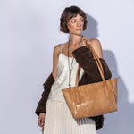 Expedition Small Tote in Buffed Leather - Whiskey