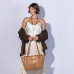 Expedition Small Tote in Buffed Leather - Whiskey