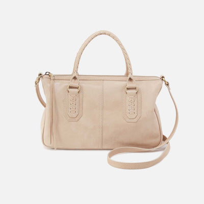 Expedition Satchel in Buffed Leather - Frosted Pearl