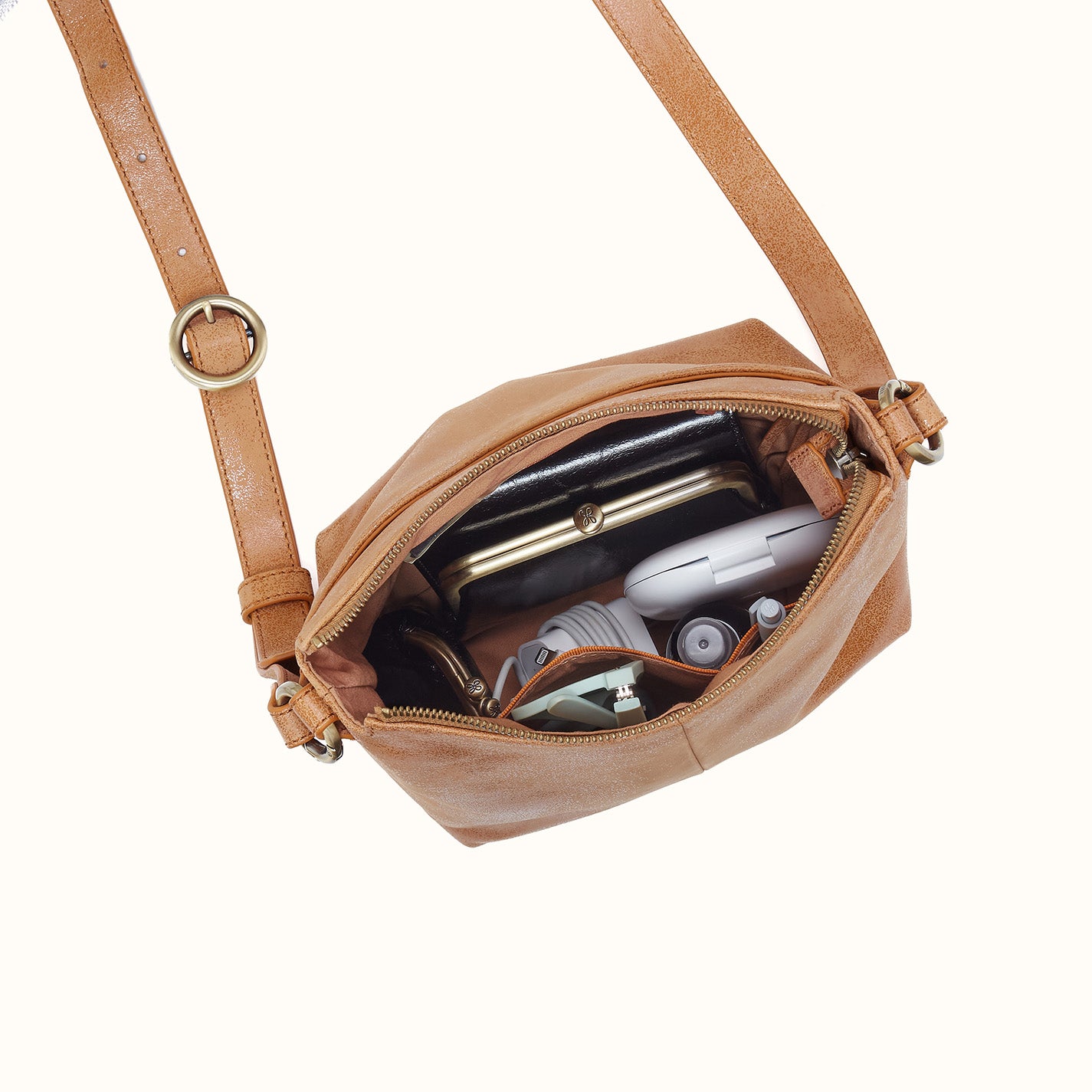 Expedition Crossbody in Buffed Leather - Whiskey – HOBO