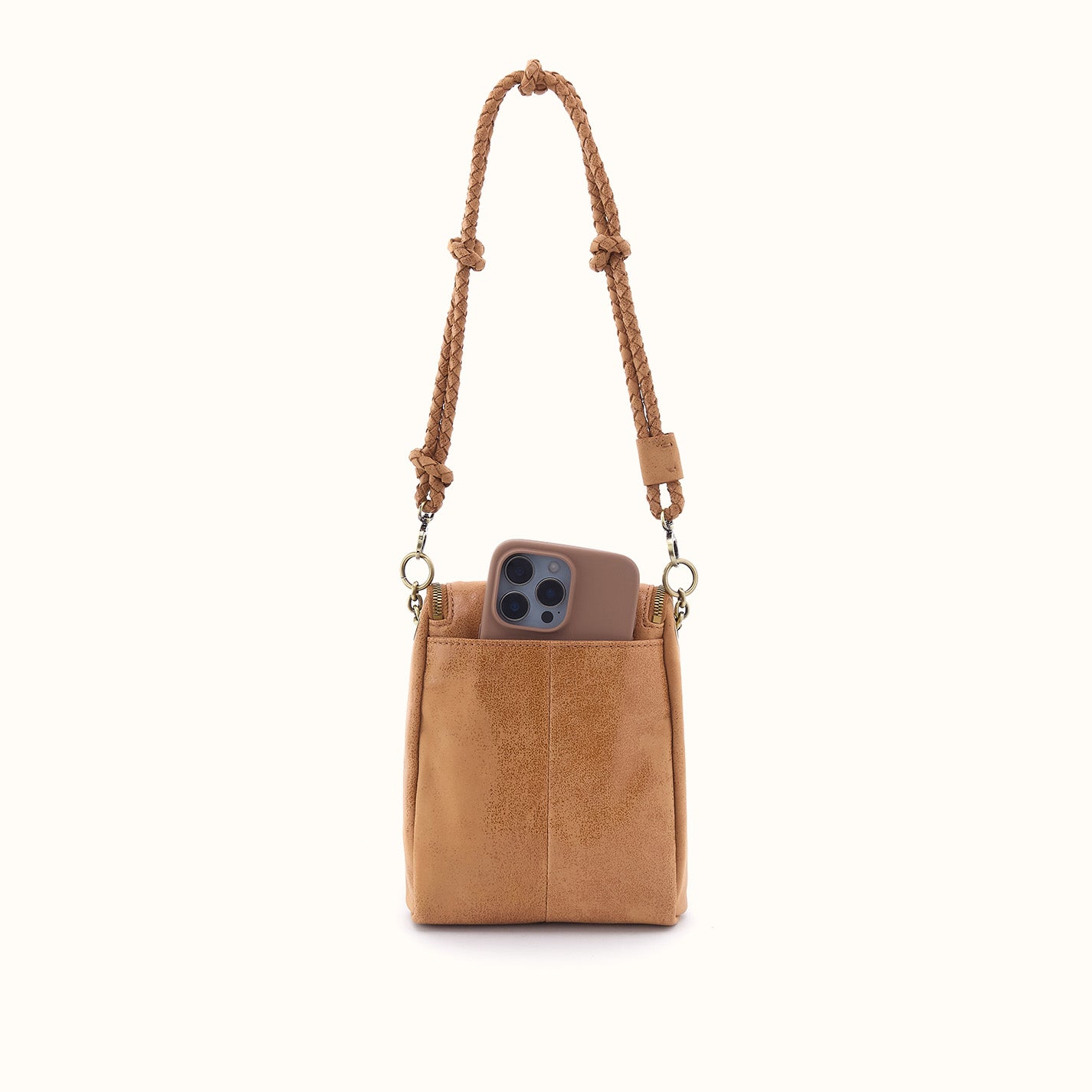 Fern Duo Crossbody In Buffed Leather - Whiskey – HOBO