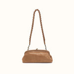 Alba Frame Small Shoulder In Metallic Leather