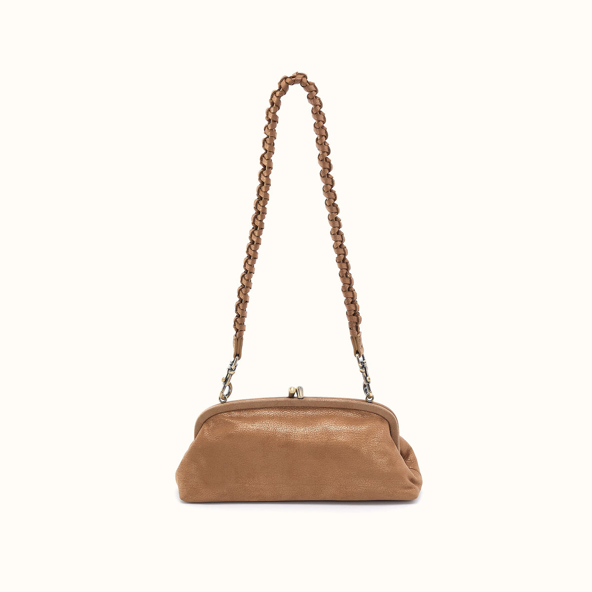 Alba Frame Small Shoulder In Metallic Leather