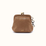 Alba Frame Clip Pouch In Metallic Leather
