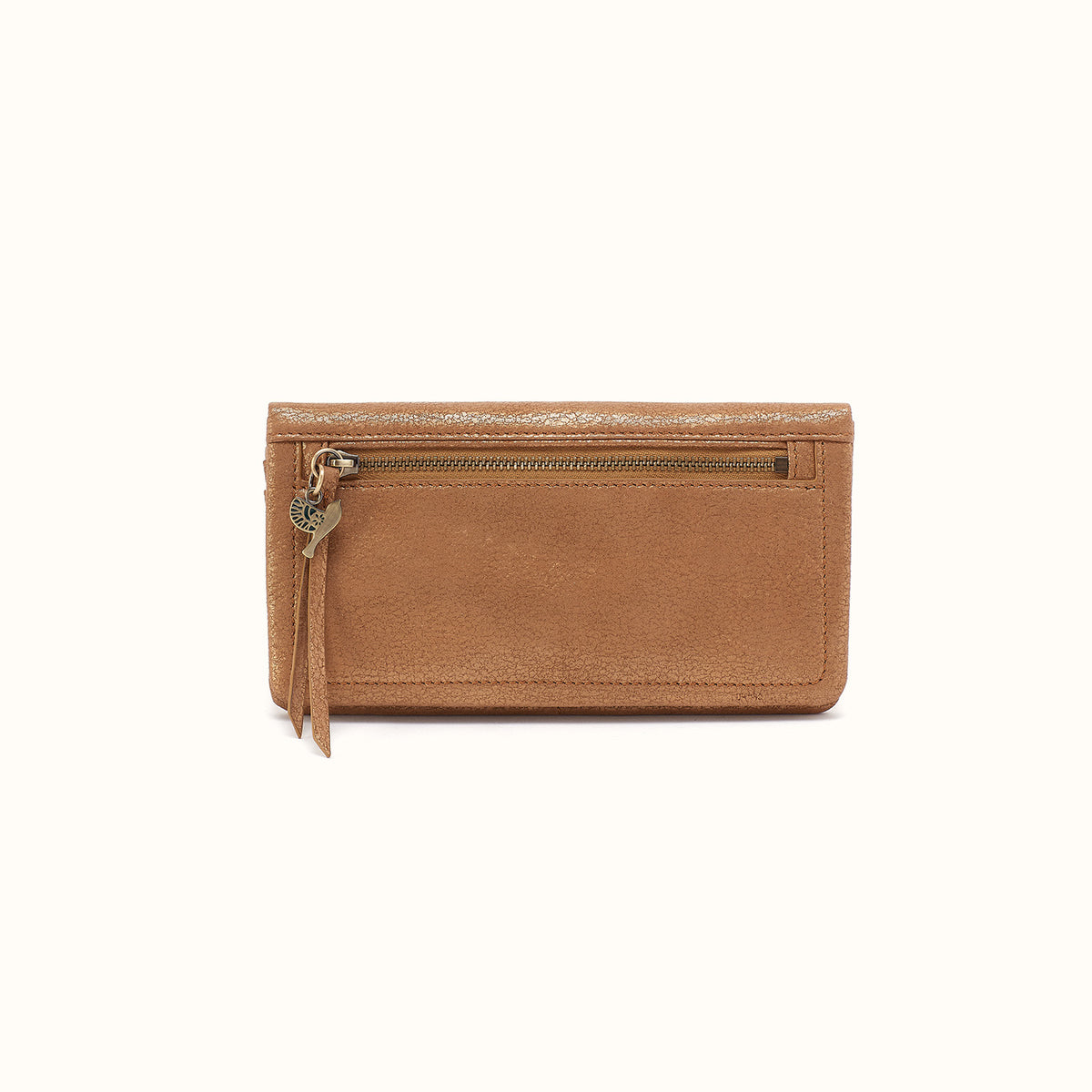 Lumen Continental Wallet In Metallic Leather