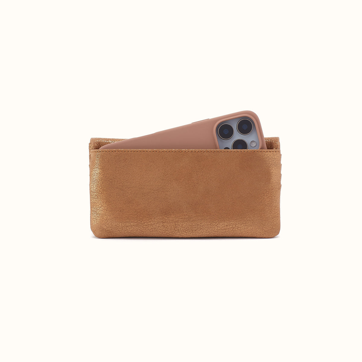 Lumen Continental Wallet In Metallic Leather