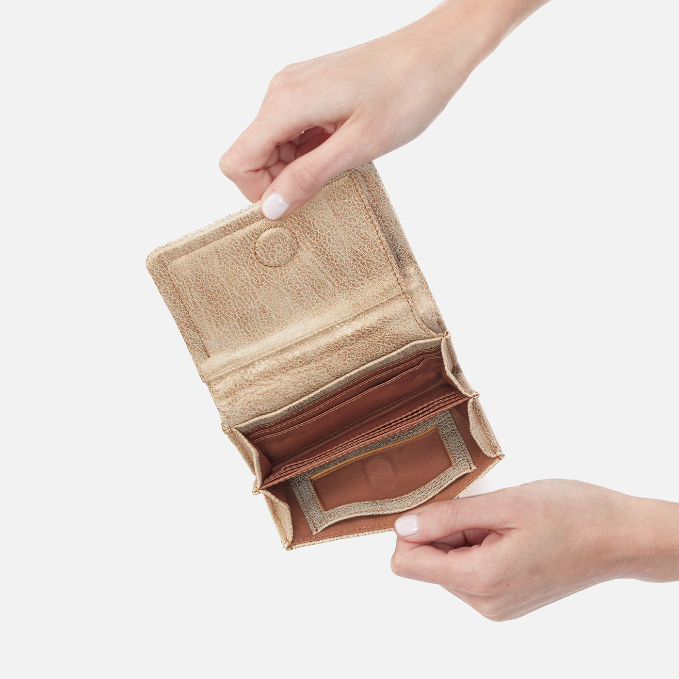 Cece small metallic leather sales wallet