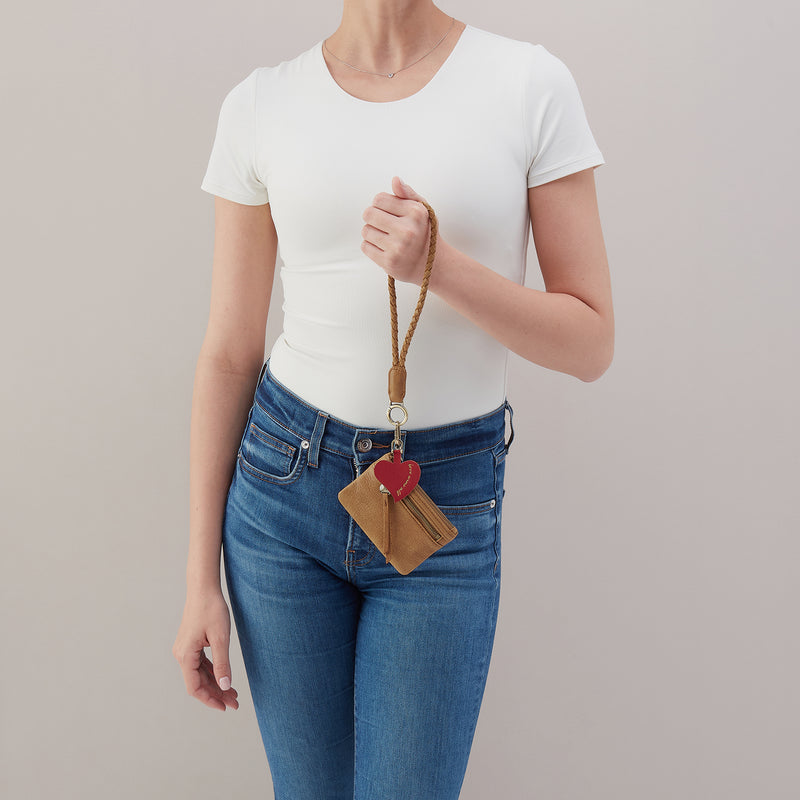 Lasso Phone Wristlet In Buffed Leather - Whiskey
