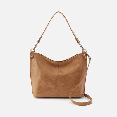Pier Shoulder Bag in Buffed Leather - Whiskey