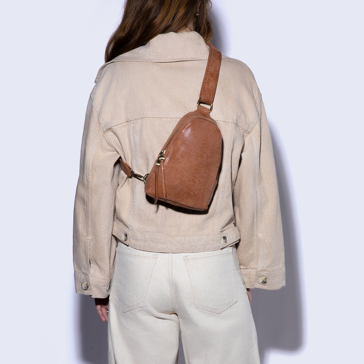 Fern Sling in Buffed Leather - Burnished Saddle