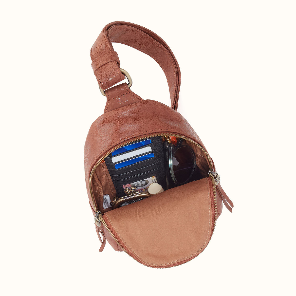 Fern Sling in Buffed Leather - Burnished Saddle
